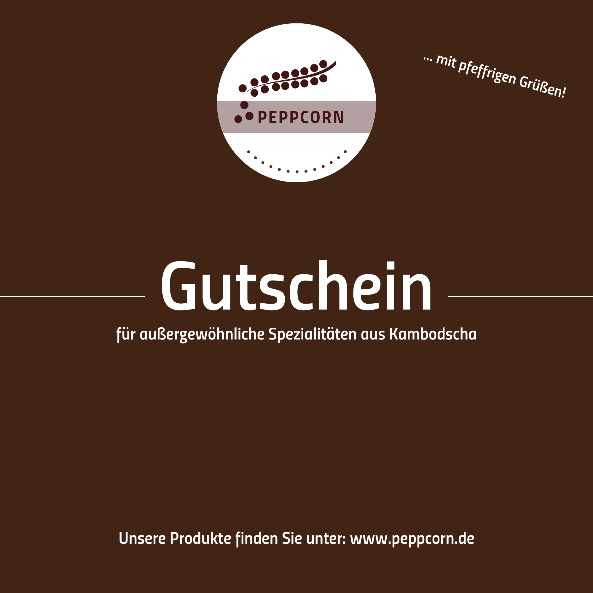 Gutschein für den Shop PeppCorn