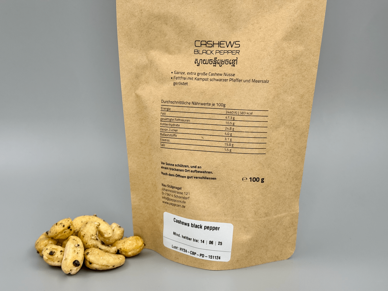 Cashews Black Pepper - geröstet