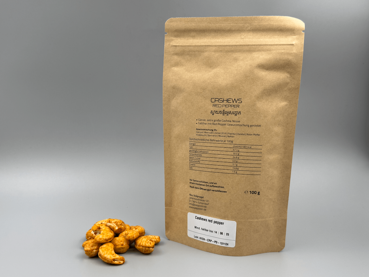 Cashews Red Pepper - geröstet