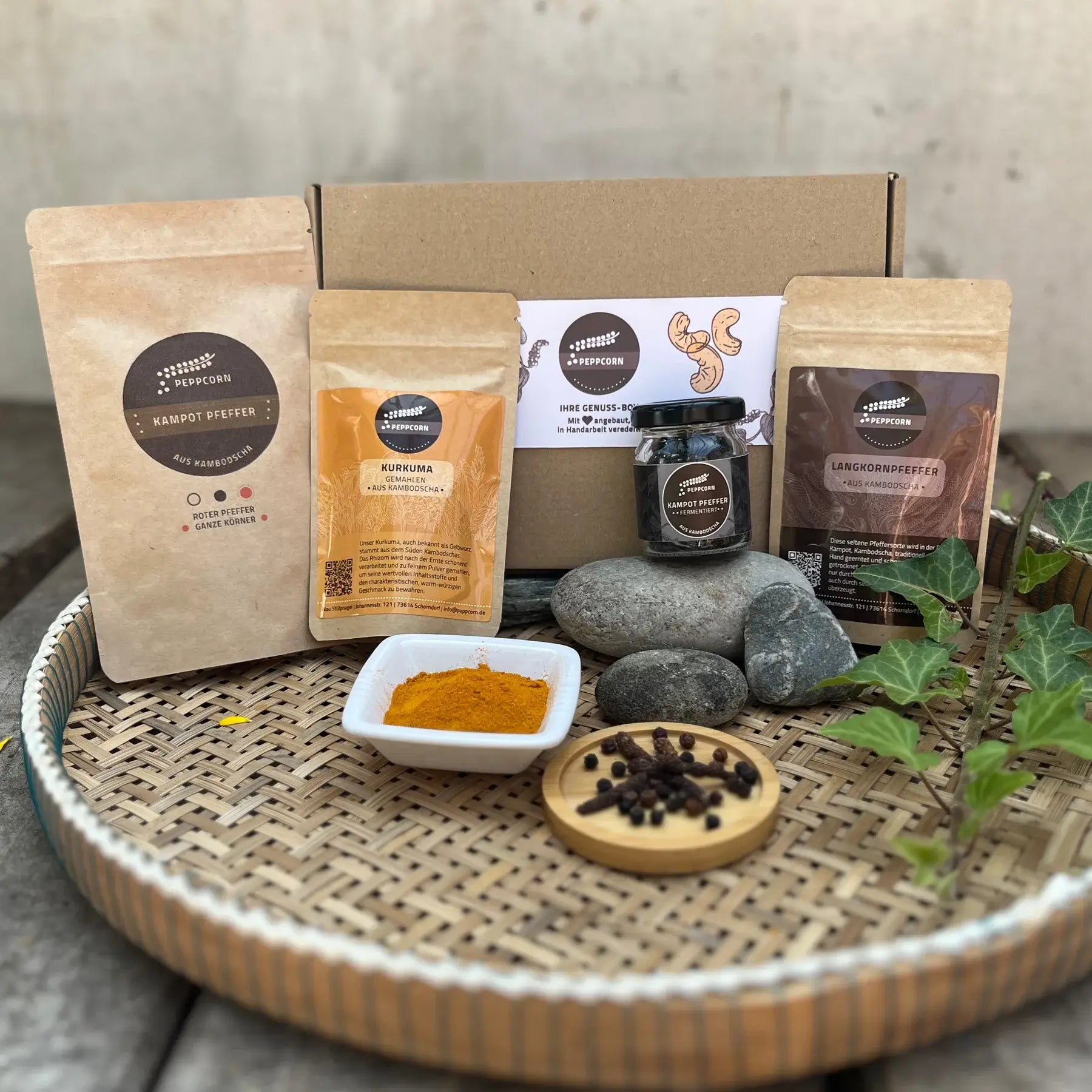 Angkor Genussbox – PeppCorn Geschenkset – Geschenkbox
