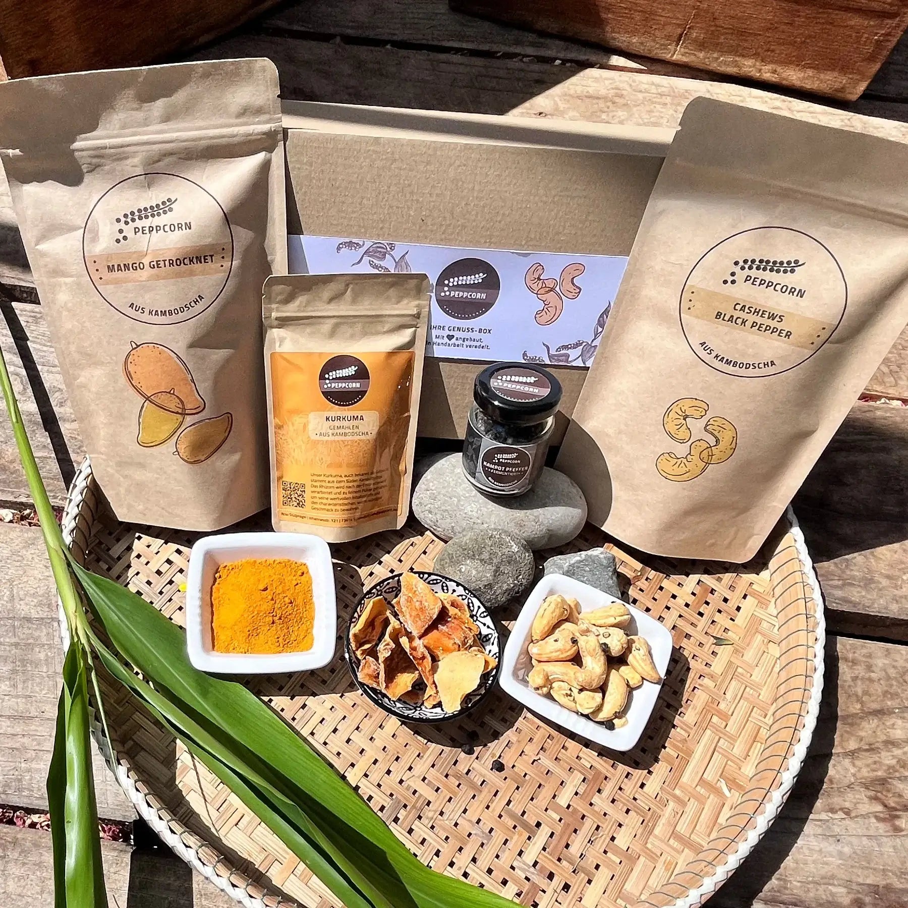 Samnang Selection – Das Geschenkset für Genussmomente – PeppCorn – Geschenkbox
