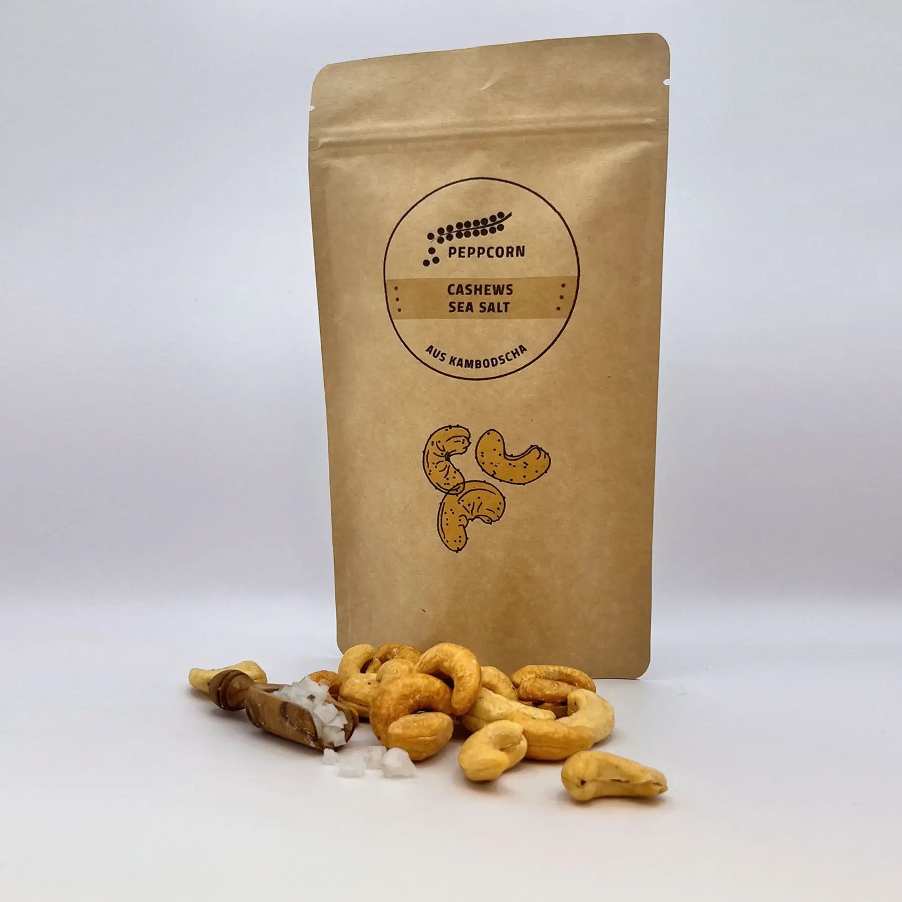 Geröstete Cashews mit Kampot Meersalz – PeppCorn – Bild 3