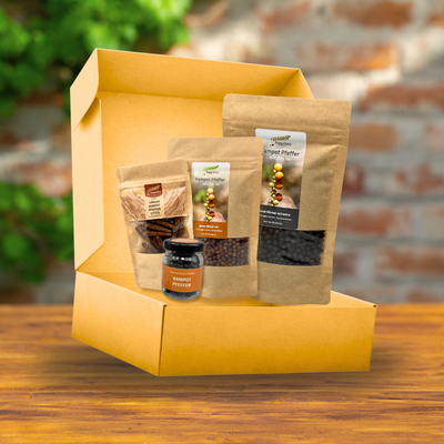 Grill-Gewürzbox Kampot Pfeffer – Vier Sorten für BBQ & Grill