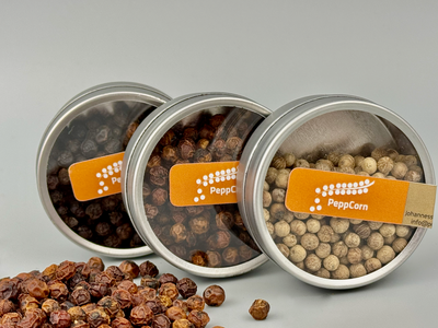 Probierset Kampot Pfeffer Schwarz, Rot, Weiß