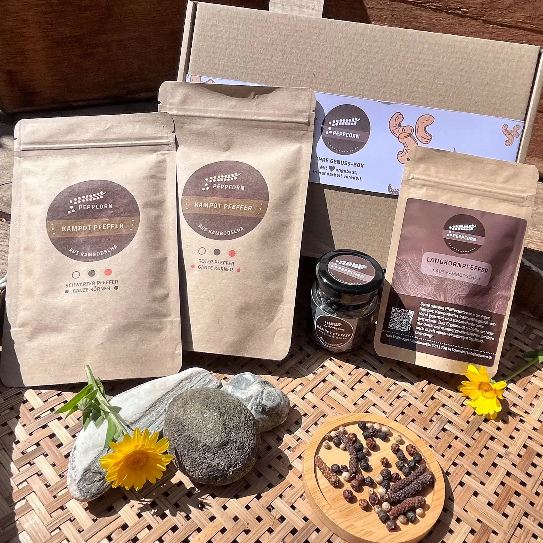 Grill-Gewürzbox Kampot Pfeffer – PeppCorn Geschenkset